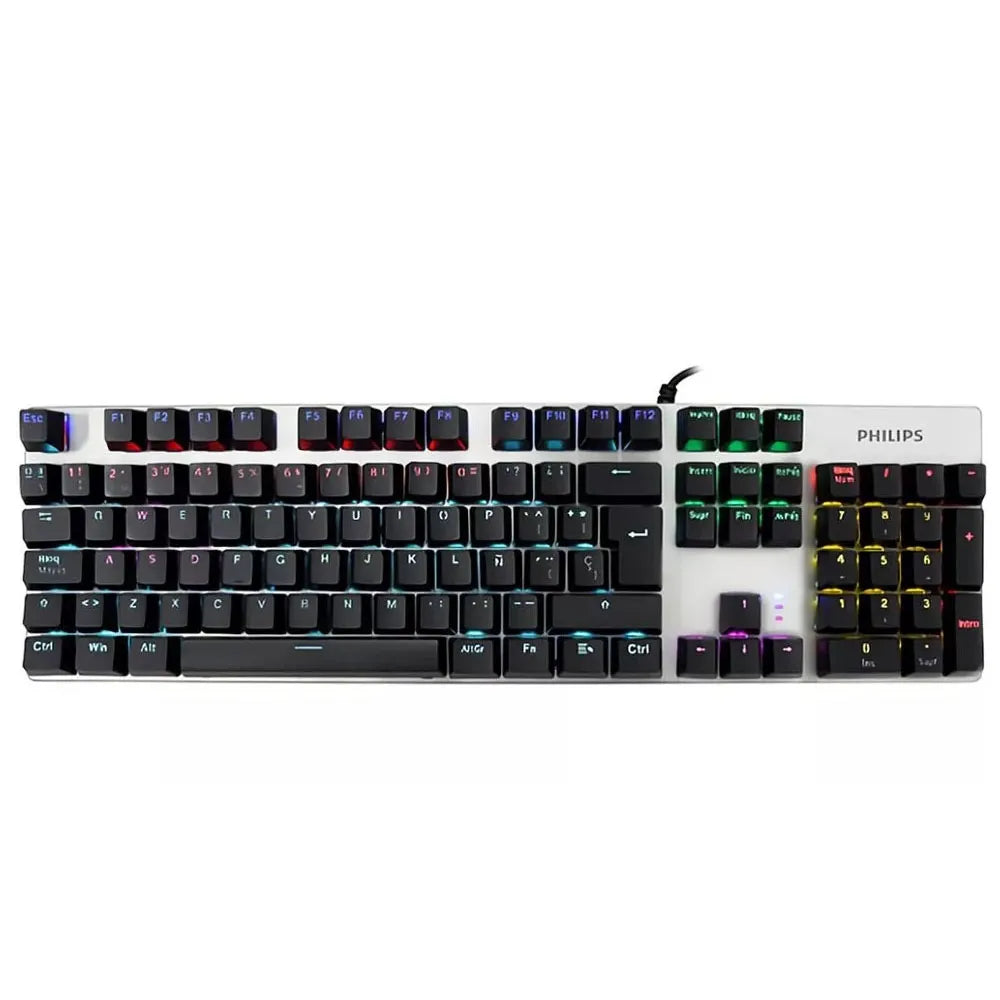 Teclado Gamer Mecanico Philips Momentum SPK8404/00 Switch Blue