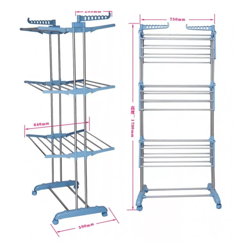 Tendedero Colgador de Ropa Plegable de 3 Niveles