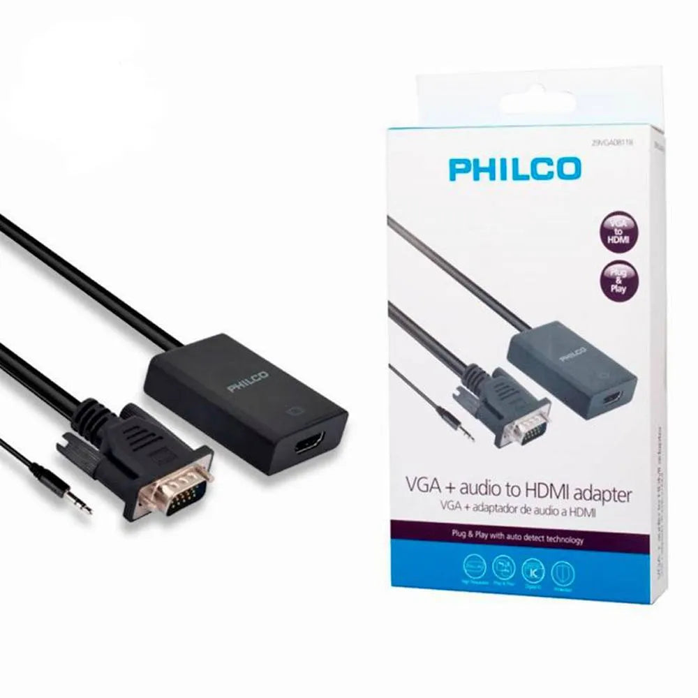 VGA + Adaptador de Audio a HDMI Philco 29BGA08118